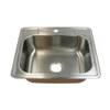 25-in x 22.02-in x 8-in 18 Gauge Single Bowl, Stainless Steel Kitchen Sink, Drop-in Installation with 5-Holes, with Grids, Strainer, Installation Kit