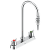 Commercial W67 Series Mixing Faucet: Two Handle 8 In Deck-mount Laboratory Mixing Faucet