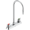 Commercial W67 Series Mixing Faucet: Two Handle 8 In Deck-mount Laboratory Mixing Faucet