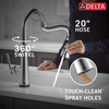 Delta Emmeline(R): Touch<sub>2</sub>O(R) Technology Kitchen Faucet with Touchless Technology