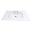 25-in x 22-in Vitreous China Vanity Top with Integrated Sink and 4cc Faucet Holes in White