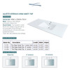 49-in x 22-in Vitreous China Vanity Top with Integrated Sink and 4cc Faucet Holes in White