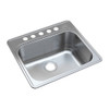 K-MTSB252212-5 Meridian Stainless Steel 25-in x 22-in x 12-in Laundry/Utility Sink Kit with 5-Hole in Brushed Finish