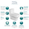 1-Piece Elongated Vitreous China Dual Flush 1.28/0.8 gpf Toilet with toilet seat, White 1-Piece Elongated Vitreous China Dual Flush 1.28/0.8 gpf Toilet with toilet seat, White