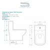 1-Piece Elongated Vitreous China Dual Flush 1.28/0.8 gpf Toilet with toilet seat, White 1-Piece Elongated Vitreous China Dual Flush 1.28/0.8 gpf Toilet with toilet seat, White