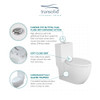 Transolid TBTS-2420-01 Pierce 1-Piece Elongated Vitreous China Dual Flush 1.28/0.8 gpf Toilet with toilet seat, White