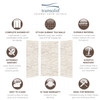 36-In X 36-In X 72-In 3-Piece Shower Wall Trimmable Kit, In Biscotti Marble