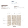 36-In X 36-In X 72-In 3-Piece Shower Wall Trimmable Kit, In Sand Creme