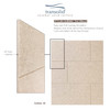 36-In X 36-In X 96-In 3-Piece Shower Wall Trimmable Kit, In Cashew