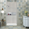 36-In X 48-In X 96-In 3-Piece Shower Wall Trimmable Kit, In Grey Beach