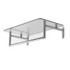 20in Hotel Shelf with Towel Bar in Polished Chrome