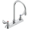 Commercial 26T3: Two Handle 8 In Cast Deck-Mount Faucet