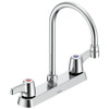Commercial 26T3: Two Handle 8 In Cast Deck-Mount Faucet