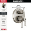 Delta Broderick(R): 17 Series Integrated Diverter Trim 3-Setting