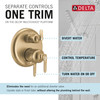 Delta Bonacci(TM): 17 Series 3-Setting Integrated Diverter Trim