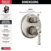 Delta Broderick(R): 14 Series Integrated Diverter Trim 6-Setting