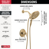 Delta Bonacci(TM): 17 Series Shower Trim with In2ition Shower Head
