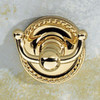 Double Hook Robe Hook in Polished Brass