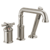 Delta Broderick(R): 3-Hole Roman Tub w/Hand Shower - Handle Kit-Cross