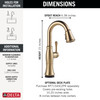 Delta Cassidy(R): Touch2O(R) Bar / Prep Faucet with Touchless Technology