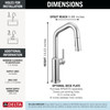 Delta Cordova(TM): Single Handle Pull-Down Bar/Prep Faucet