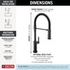 Delta Cordova(TM): Touch2O(R) Technology Kitchen Faucet with Touchless Technology
