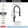 Delta Cordova(TM): Single Handle Pull-Down Kitchen Faucet With Spring Spout