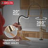 Delta Renaldi(TM): Touch2O(R) Technology Kitchen Faucet with Touchless Technology