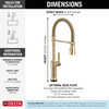 Delta Renaldi(TM): Touch2O(R) Technology Kitchen Faucet with Touchless Technology