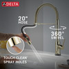 Delta Trinsic(R): Touch<sub>2</sub>O(R) Technology Kitchen Faucet with Touchless Technology
