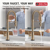 Delta Trinsic(R): Touch<sub>2</sub>O(R) Technology Kitchen Faucet with Touchless Technology