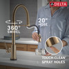 Delta Trinsic(R): Touch<sub>2</sub>O(R) Technology Kitchen Faucet with Touchless Technology