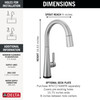 Delta Monrovia(R): Touch<sub>2</sub>O(R) Technology Kitchen Faucet with Touchless Technology