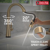 Delta Monrovia(R): Touch<sub>2</sub>O(R) Technology Kitchen Faucet with Touchless Technology