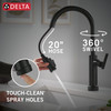 Delta Altado(TM): Touch2O(R) Technology Kitchen Faucet with Touchless Technology