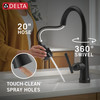 Delta Emmeline(R): Touch<sub>2</sub>O(R) Technology Kitchen Faucet with Touchless Technology