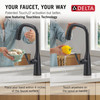 Delta Stryke(R): Touch<sub>2</sub>O(R) Technology Kitchen Faucet with Touchless Technology