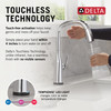 Delta Stryke(R): Touch<sub>2</sub>O(R) Technology Kitchen Faucet with Touchless Technology