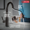 Delta Essa(R): Touch<sub>2</sub>O(R) Technology Kitchen Faucet with Touchless Technology