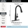 Delta Essa(R): Touch<sub>2</sub>O(R) Technology Kitchen Faucet with Touchless Technology