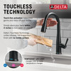 Delta Essa(R): Touch<sub>2</sub>O(R) Technology Kitchen Faucet with Touchless Technology