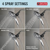 Delta Universal Showering Components: In2ition(R) 4-Setting Two-in-One Shower