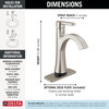 Delta Lineax(TM): Touch2O Bathroom Faucet with Touchless Technology