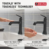 Delta Bonacci(TM): Single Handle Bathroom Faucet with Touch20 with Touchless Technology
