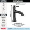 Delta Bonacci(TM): Single Handle Bathroom Faucet with Touch20 with Touchless Technology
