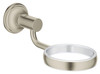Glass/Soap Dish Holder in Brushed Nickel
