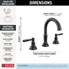 Delta Roe(TM): Two Handle Widespread Bathroom Faucet