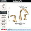 Delta Lineax(TM): Two Handle Widespread Bathroom Faucet