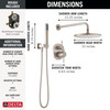 Delta Modern: Monitor(R) 14 Series Shower with Raincan, Hand Shower & Rough Valve