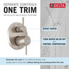Delta Modern: Monitor(R) 14 Series Shower with Raincan, Hand Shower & Rough Valve